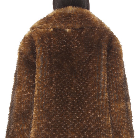 Simon Miller Rich Brown Faux Fur Jacket - Picture 6 of 6